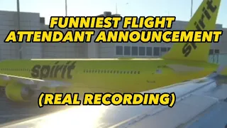 Hilarious Spirit Flight Attendant Announcement😂