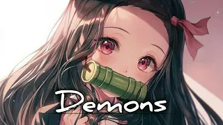 Nightcore → Demons ( Female Version ) (200 special) (Lyrics)