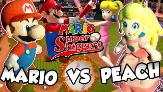 Mario Vs Peach !! Mario Super Sluggers Baseball Match !! ᴴᴰ