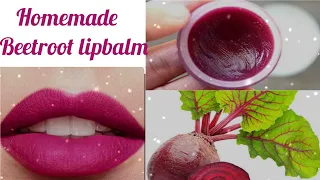 How to make beetroot lipbalm at home.. beetroot lipbalm in tamil.get soft pink lips naturally..