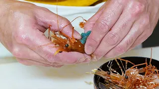 Japanese Street Food - BLUE EGG SHRIMP Clam Sashimi Hokkaido Seafood Japan