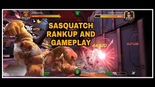 5 star Sasquatch Rankup and GAMEPLAY video. marvel contest of champions.