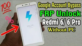 Redami 6 pro frp bypass without Pc 💯% working in MIUI 9 LATEST Trick and trips