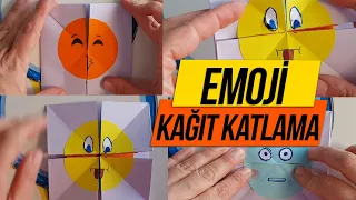 Kağıttan Emoji Yapımı. Dört Yüz Değiştiren Çok Eğlenceli Etkinlik