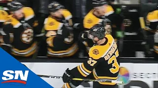 Grzelcyk & Bergeron Fire Up Bruins Crowd With Last-Second Goals