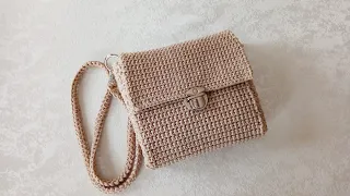 Makrome Ip ten Çok Şık Kutu Çanta / Very Stylish Box Bag from Macrame Rope