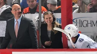 Kendall Coyne Schofield holds court on NBCSN broadcast