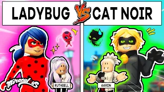 MIRACULOUS LADYBUG Family vs CAT NOIR Family (ROBLOX MIRACULOUS QUESTS RP)