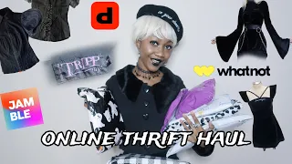 online thrift haul | whatnot, jamble and depop | alternative & whimsygothic