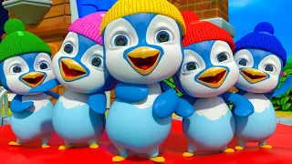 Penguins Finger Family On The Bath Song | Let's Swimming Song | +More Kids Songs & Nursery Rhymes