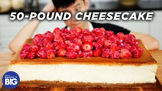 I Made A Giant 50-Pound Cheesecake • Tasty