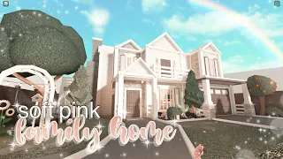 soft pink family home♡ | bloxburg speedbuild | luminto