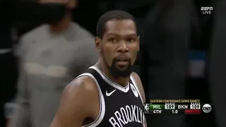 Kevin Durant hits crazy fadeaway game tying shot with 1 second left!😲 Bucks Vs Nets Game 7