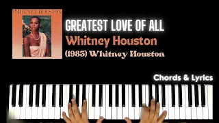 Greatest Love of All - Whitney Houston | Piano ~ Cover ~ Accompaniment ~ Backing Track ~ Karaoke