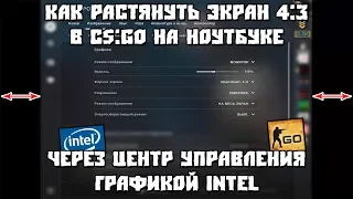 Как Растянуть Экран 4:3 в CS:GO на Ноутбуке Через Центр Управления Графикой Intel