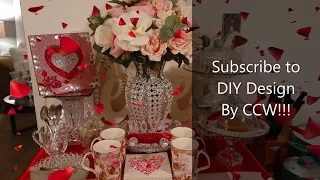 DIY Glam Valentine's Day Décor Ideas! | New Dollar Tree Glam Décor Ideas!