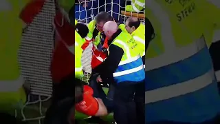 Everton Fan Attacks  Protesting fan