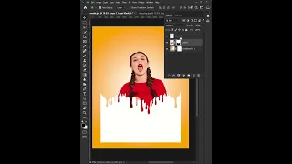 Create Drip effect portrait using Photoshop