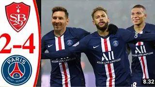 PSG vs BREST 4-2 Extended Highlights and All Goals 2021