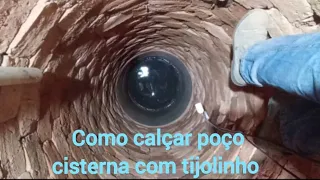 como calçar poço desabando com tijolo