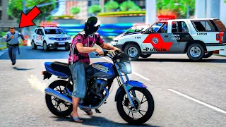 GTA 5: VIDA REAL | CORTEI DE GIRO NA FRENTE DA BLITZ DA POLÍCIA KKKK