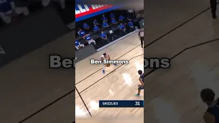 Ben Simmons hits a three pointer.. 😶