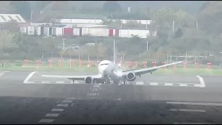 Scary! Planes struggle to land at Birmingham Airport during Storm Brian