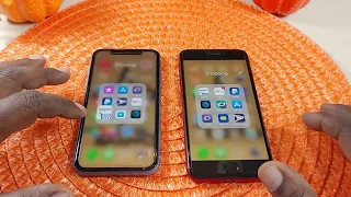 Apple iPhone Xr vs Apple 8 Plus Speed And Ram Management Test