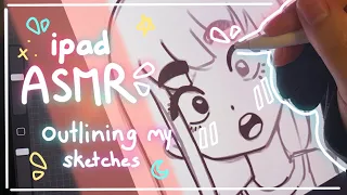 iPad ASMR | Tracing my sketches🌙 | procreate