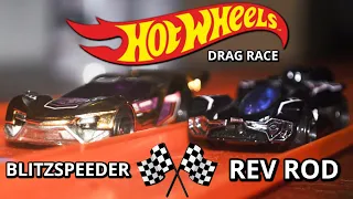 Hot Wheels | Blitzspeeder VS Rev Rod | Drag Race