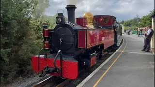 Welsh Highland Railway 100 - Russell leaves Beddgelert 24/6/2023