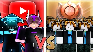 2 YOUTUBERS VS 25 BRONZE Players In Roblox Bedwars..