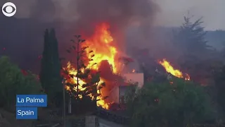 Lava destroys homes on La Palma island in Spain