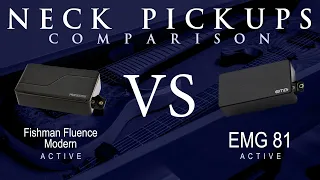 Fishman FLUENCE MODERN (alnico) vs EMG 81 - Active Neck Pickup Guitar Tone Comparison Demo