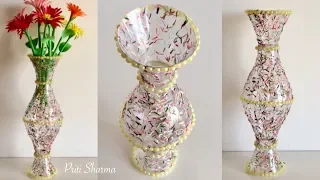 Best Out Of Waste Plastic Bottle Flower Vase - 3 / DIY / Plastic Bottle Craft Idea | Priti Sharma