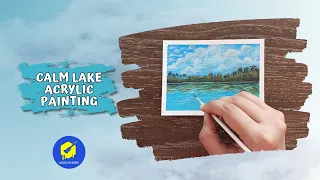 Calm Lake Acrylic Painting | For Beginners