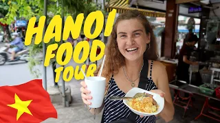 VIETNAMESE FOOD TOUR HANOI VIETNAM (First time trying Egg Coffee + lots more)