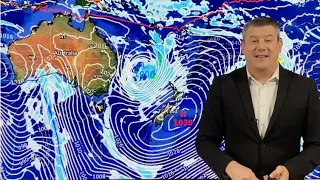 NZ & Aust: Big high + big low = sun, wind & rain
