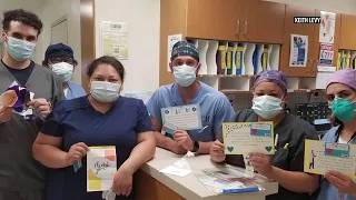 Siblings send cards thanking US healthcare workers