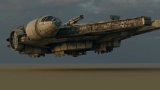 Millennium Falcon undercarriage test in Blender