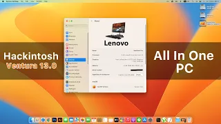 Install MacOS Ventura 13.0(22A380) On Lenovo All in One & Config Intel WiFi + Bluetooth #hackintosh