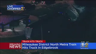 Metra Train Hits Truck In Edgebrook