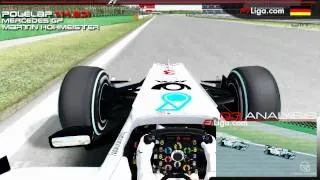 F1liga.com'2010 Pole Position Lap at Hockenheim 1:14.231 & Q3 Analysis