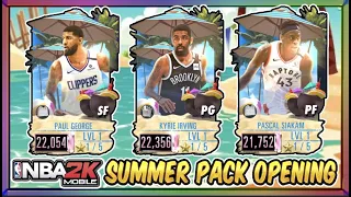 PINK DIAMOND KYRIE SUMMER THEME PACK OPENING! | NBA 2K Mobile Season 2 Summer Theme Packs Opening