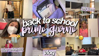 VLOG PRIMO GIORNO DI SCUOLA e UNIVERSITÀ✨📚// back to school