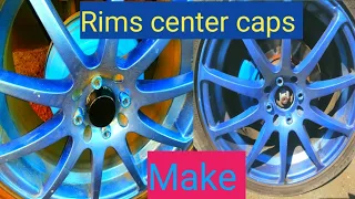 How to make Car rims center caps