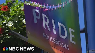 Washington police search for suspect who slashed Pride flags