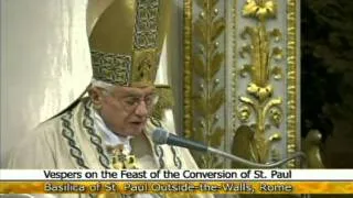 Pope's homily on Feast of the Conversion of St. Paul