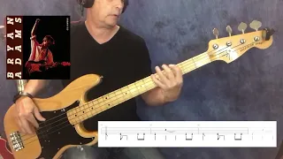 "Run to You" - Bryan Adams - (Bass Cover & tab) - FRANKS BASS COVERS