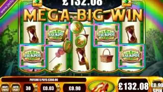 £360 MEGA BIG WIN (400 X STAKE) Woz RUBY SLIPPERS ™ BIG WIN SLOTS AT JACKPOT PARTY